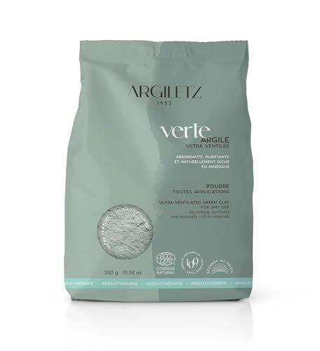 Argiletz Laboratoires French Green Clay | Ultra-Ventilated | Sourced and Produced in France | 300g Avelisse