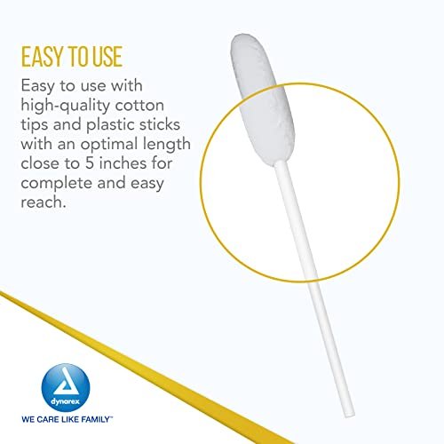 Dynarex Lemon-Glycerin Swabsticks – 75 Count, Soothes & Refreshes Dry Mouth - görsel 8