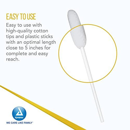 Dynarex Lemon-Glycerin Swabsticks – 75 Count, Soothes & Refreshes Dry Mouth