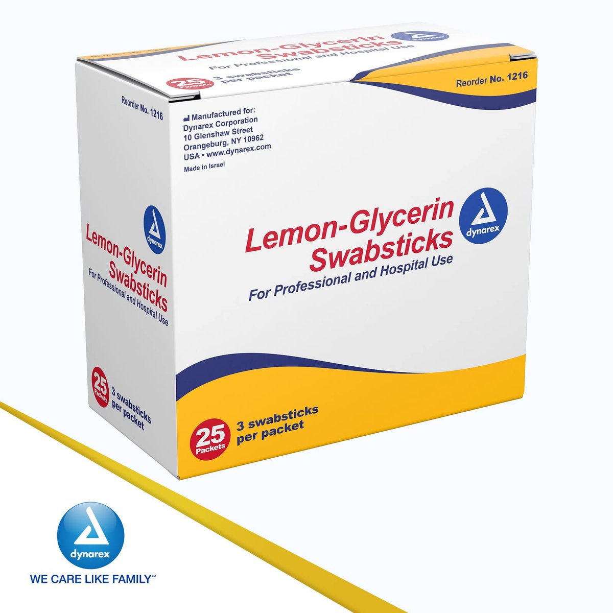 Dynarex Lemon-Glycerin Swabsticks – 75 Count, Soothes & Refreshes Dry Mouth - görsel 15