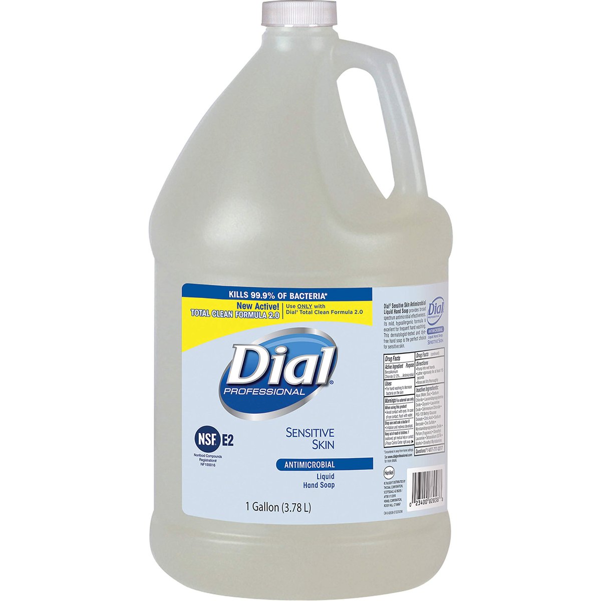 Dial Sensitive Skin Antimicrobial Hand Soap Refill, 1 Gallon (128 oz) - Kills 99.9% of Germs, Gentle on Sensitive Skin, Clear Formula Avelisse