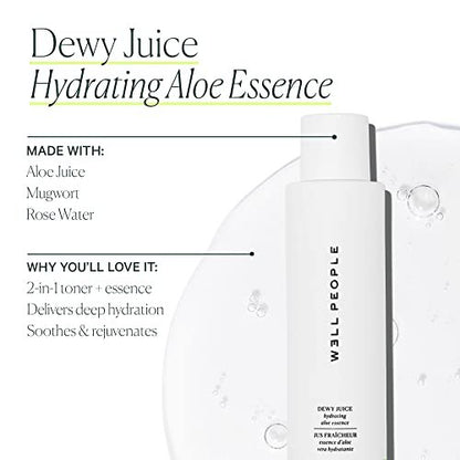 Well People Dewy Juice Hydrating Aloe Essence - Rose Water Toner for Refreshing & Soothing Skin, Vegan & Cruelty-Free Avelisse