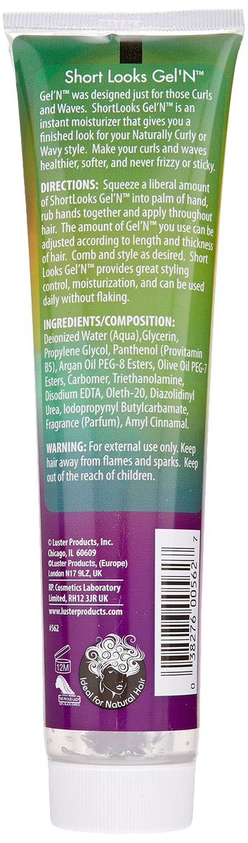 Luster's ShortLooks Gel'n 6oz - Firm Hold Styling Gel for Short Hair - görsel 3