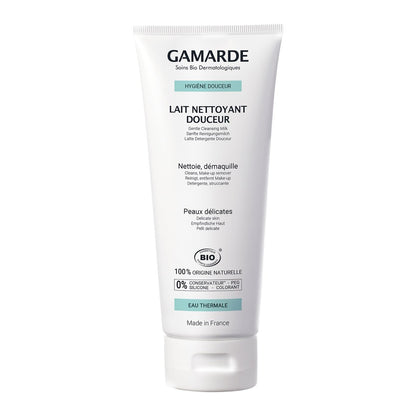 Gamarde Gentle Cleansing Milk – Nourishing Facial Cleanser & Make-Up Remover with Beeswax & Argan Oil for Dry or Combination Skin (6.76 oz)