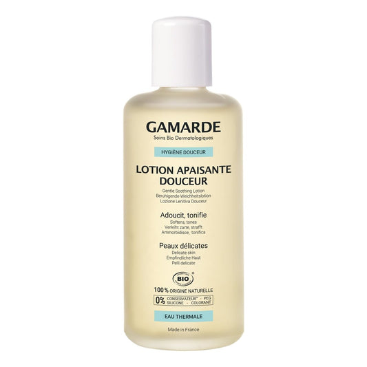 Gamarde Gentle Soothing Lotion - Face Moisturizer with Sunflower and Olive Oils for Nourished, Toned, and Soft Skin - 6.76 oz