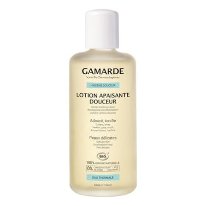 Gamarde Gentle Soothing Lotion - Face Moisturizer with Sunflower and Olive Oils for Nourished, Toned, and Soft Skin - 6.76 oz