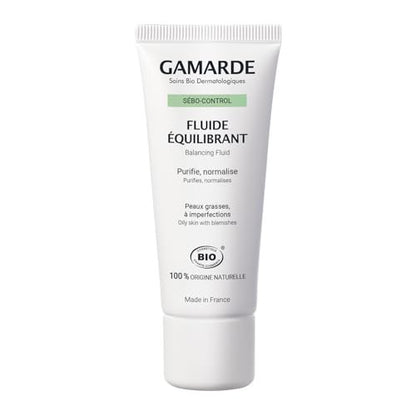 Gamarde Balancing Fluid - Purifying Face Moisturizer for Combination to Oily Skin, Reduces Imperfections, Mattifies and Smoothes Skin, 1.41 oz