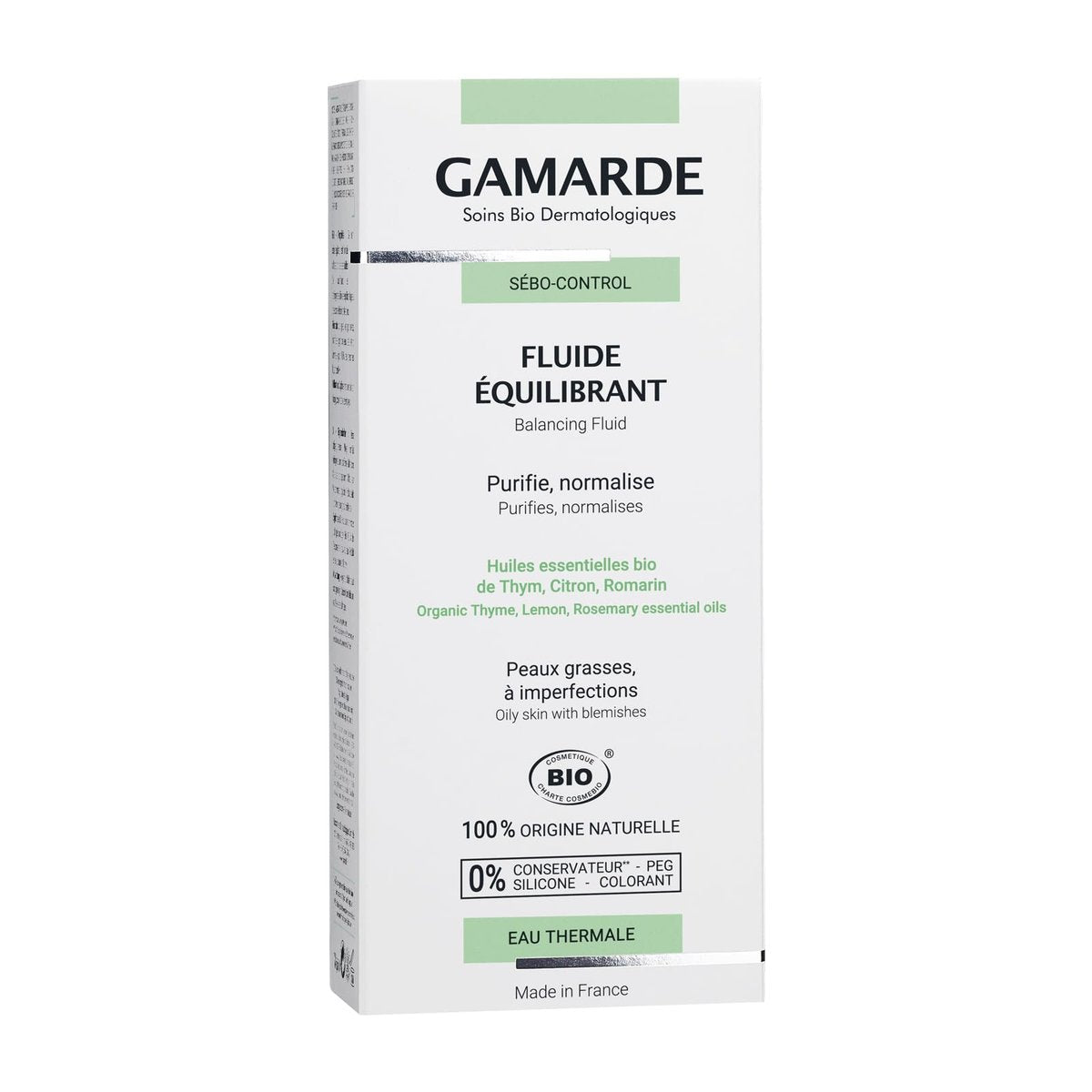 Gamarde Balancing Fluid - Purifying Face Moisturizer for Combination to Oily Skin, Reduces Imperfections, Mattifies and Smoothes Skin, 1.41 oz - görsel 5