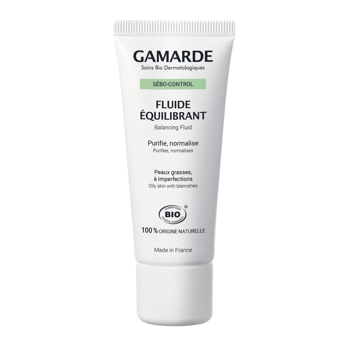 Gamarde Balancing Fluid - Purifying Face Moisturizer for Combination to Oily Skin, Reduces Imperfections, Mattifies and Smoothes Skin, 1.41 oz - görsel 1
