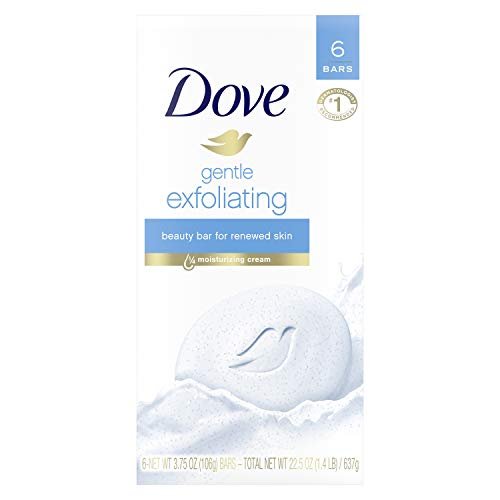 Dove Beauty Bar for Softer Skin - Gentle Exfoliating, More Moisturizing Than Bar Soap, 3.75 oz, 6 Bars - görsel 1
