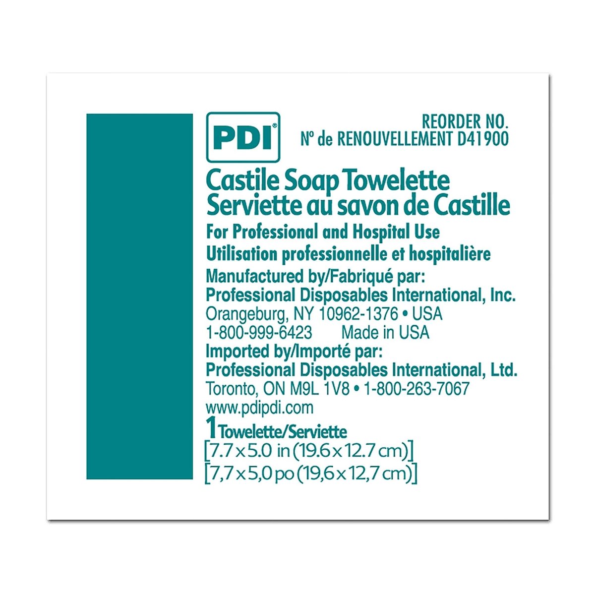 PDI Castile Soap Towelettes, 100 Count - Gentle Cotton Cleaning Wipes - görsel 6