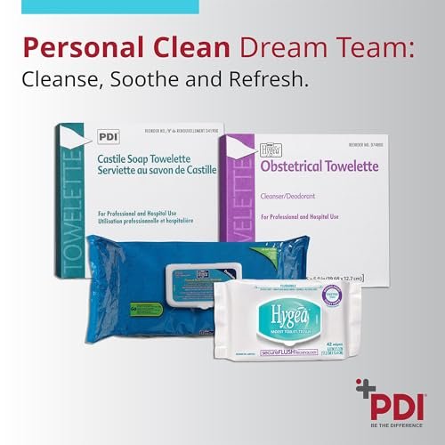 PDI Castile Soap Towelettes, 100 Count - Gentle Cotton Cleaning Wipes - görsel 9