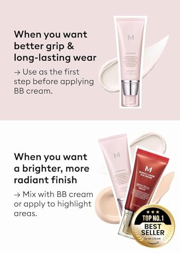 MISSHA M BB Boomer Primer for Face - Creamy-Soft Illuminating Makeup Primer for Dewy Finish, Hydrating Radiant Cream, Glass Skin, 1.35 Fl Oz Avelisse