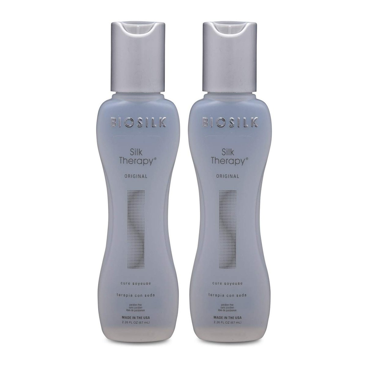 BioSilk Silk Therapy Cure 2.26 oz (Pack of 2) – Lightweight Hair Serum for Shine and Frizz Control Avelisse