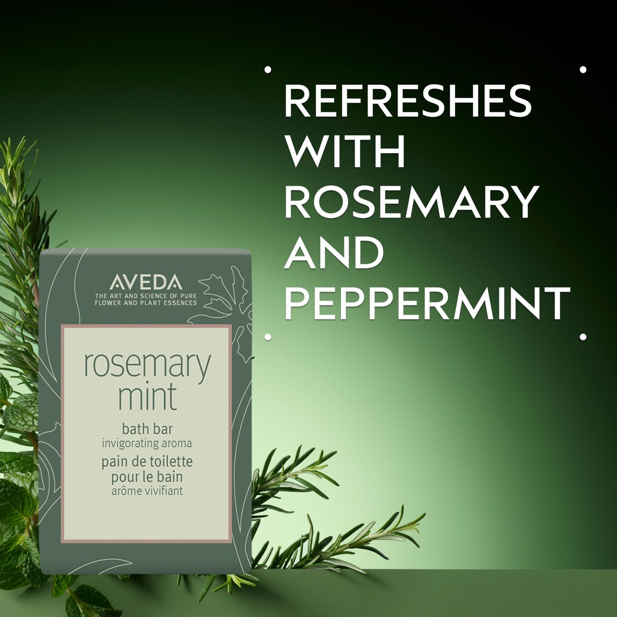 Aveda Rosemary Mint Bath Bar Soap | Invigorating Aroma of Certified Organic Peppermint & Rosemary Avelisse