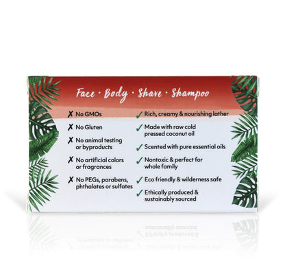Organic Fiji Coco Fiji Soap Bar for Face and Body - Infused with Organic Coconut Oil, Awapuhi Seaberry, Essential Oil - Natural Moisturizing & Pore Purifying Soap, 7 oz, Pack of 2