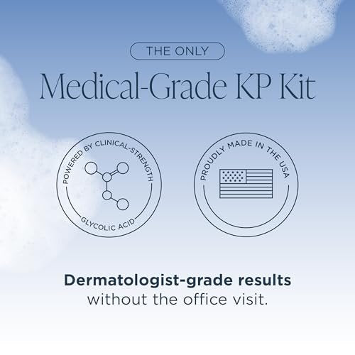 Glytone KP Kit – Exfoliating Body Wash, Glycolic Acid Lotion & Shower Pouf for Keratosis Pilaris – Smooth Rough Bumpy Skin, Fragrance-Free Skincare Routine for Dry Skin & Chicken Skin – Routine Kit Avelisse