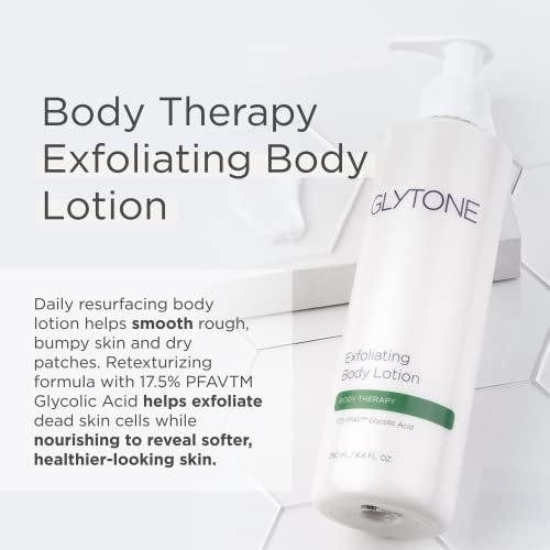 Glytone Exfoliating Body Lotion with 17.5% PFAV Glycolic Acid – Fragrance-Free Moisturizer for Dry Skin & Keratosis Pilaris, 8.4 Fl Oz Avelisse
