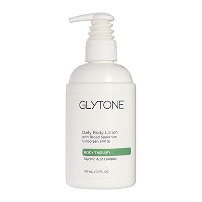Glytone Daily Body Lotion with SPF 15 – Broad Spectrum Sunscreen & Glycolic Acid Moisturizer for Sensitive Skin, 12 oz Avelisse