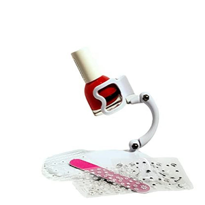 Grip&Tip Nail Polish Holder - Anti-Spill Nail Polish Bottle Holder for DIY Nail Art - White