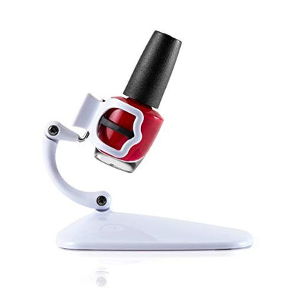 Grip&Tip Nail Polish Holder - Anti-Spill Nail Polish Bottle Holder for DIY Nail Art - White