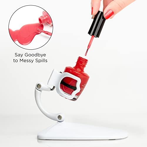 Grip&Tip Nail Polish Holder - Anti-Spill Nail Polish Bottle Holder for DIY Nail Art - White - görsel 14