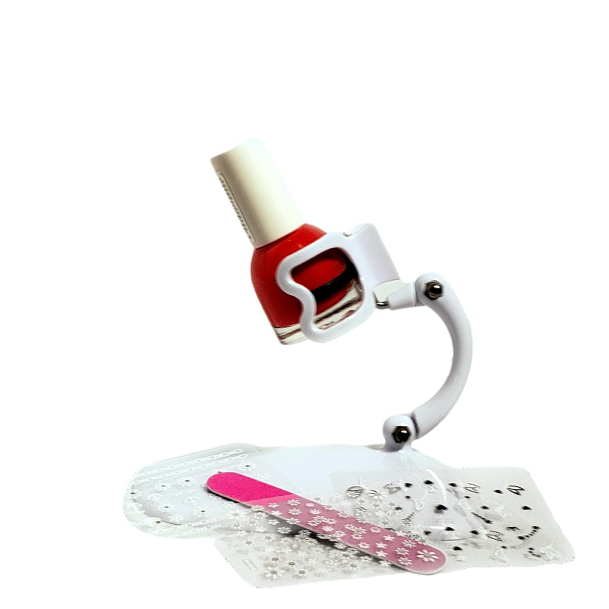 Grip&Tip Nail Polish Holder - Anti-Spill Nail Polish Bottle Holder for DIY Nail Art - White - görsel 3