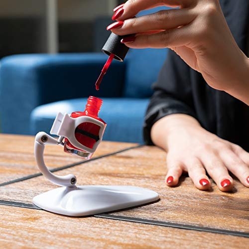Grip&Tip Nail Polish Holder - Anti-Spill Nail Polish Bottle Holder for DIY Nail Art - White - görsel 12