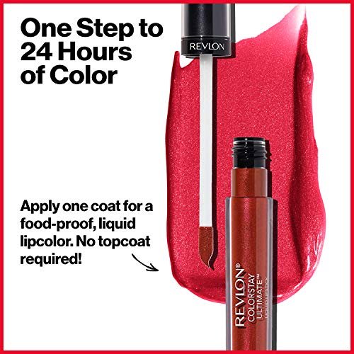 Revlon ColorStay Ultimate Liquid Lipstick - Longwear Satin Finish Lip Color, 030 Miracle Mauve, 0.1 fl oz - görsel 10