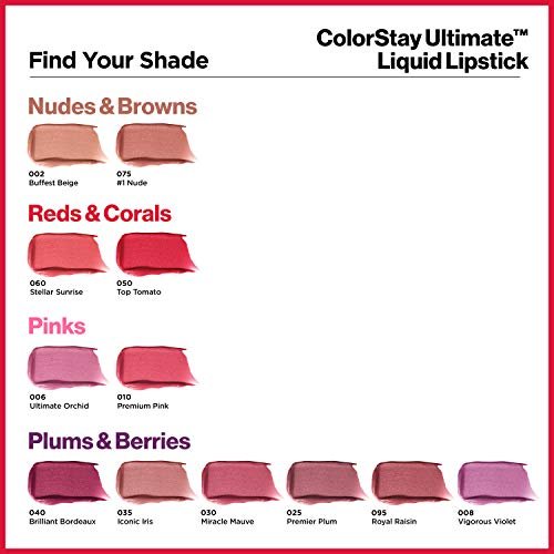 Revlon ColorStay Ultimate Liquid Lipstick - Longwear Satin Finish Lip Color, 030 Miracle Mauve, 0.1 fl oz - görsel 14