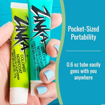 Zinka Colored Zinc Oxide Sunblock – High Zinc Formula for Nose and Face, Water & Sweat Resistant, White (0.6 oz)