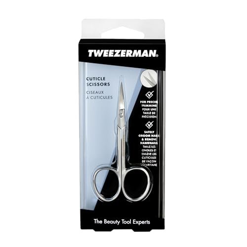 Tweezerman Cuticle Scissors – Precision Curved Stainless Steel Cuticle Trimmer for Salon-Quality Manicures at Home Avelisse