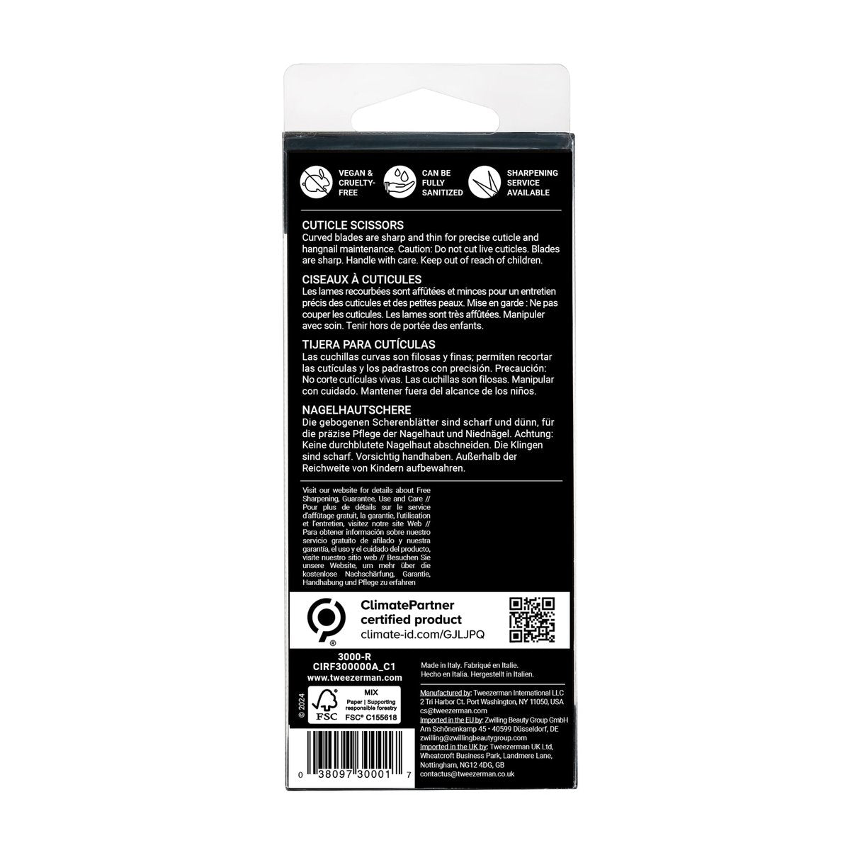 Tweezerman Cuticle Scissors – Precision Curved Stainless Steel Cuticle Trimmer for Salon-Quality Manicures at Home Avelisse