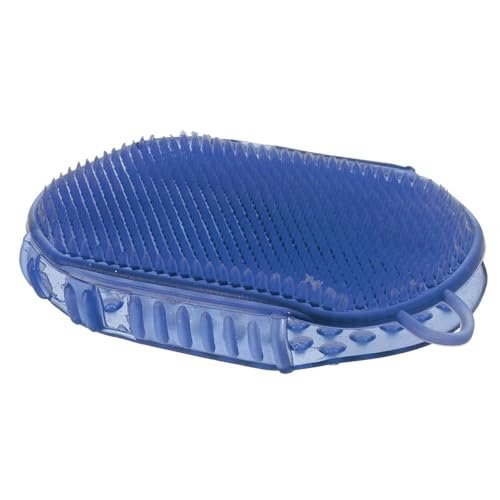 Tough1 Rubber Jelly Scrubber - Royal Blue | Equestrian Grooming Brush - görsel 2