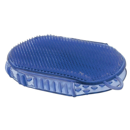 Tough1 Rubber Jelly Scrubber - Royal Blue | Equestrian Grooming Brush