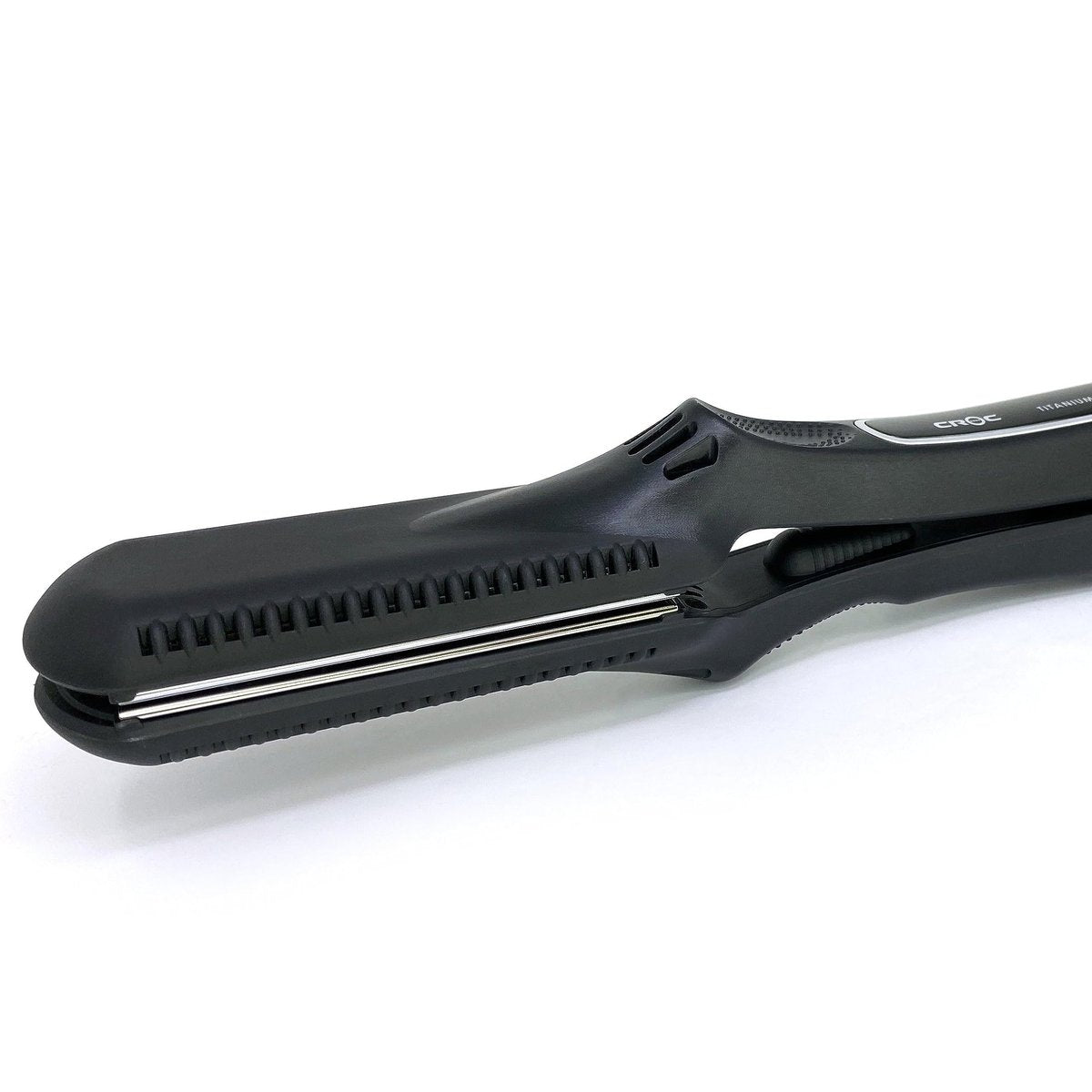 Croc Classic Silver Titanium Flat Iron Hair Straightener | 1.5 Inch Professional Straightening Iron Avelisse
