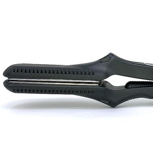 Croc Classic Silver Titanium Flat Iron Hair Straightener | 1.5 Inch Professional Straightening Iron Avelisse