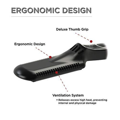 Croc Classic Silver Titanium Flat Iron Hair Straightener | 1.5 Inch Professional Straightening Iron Avelisse