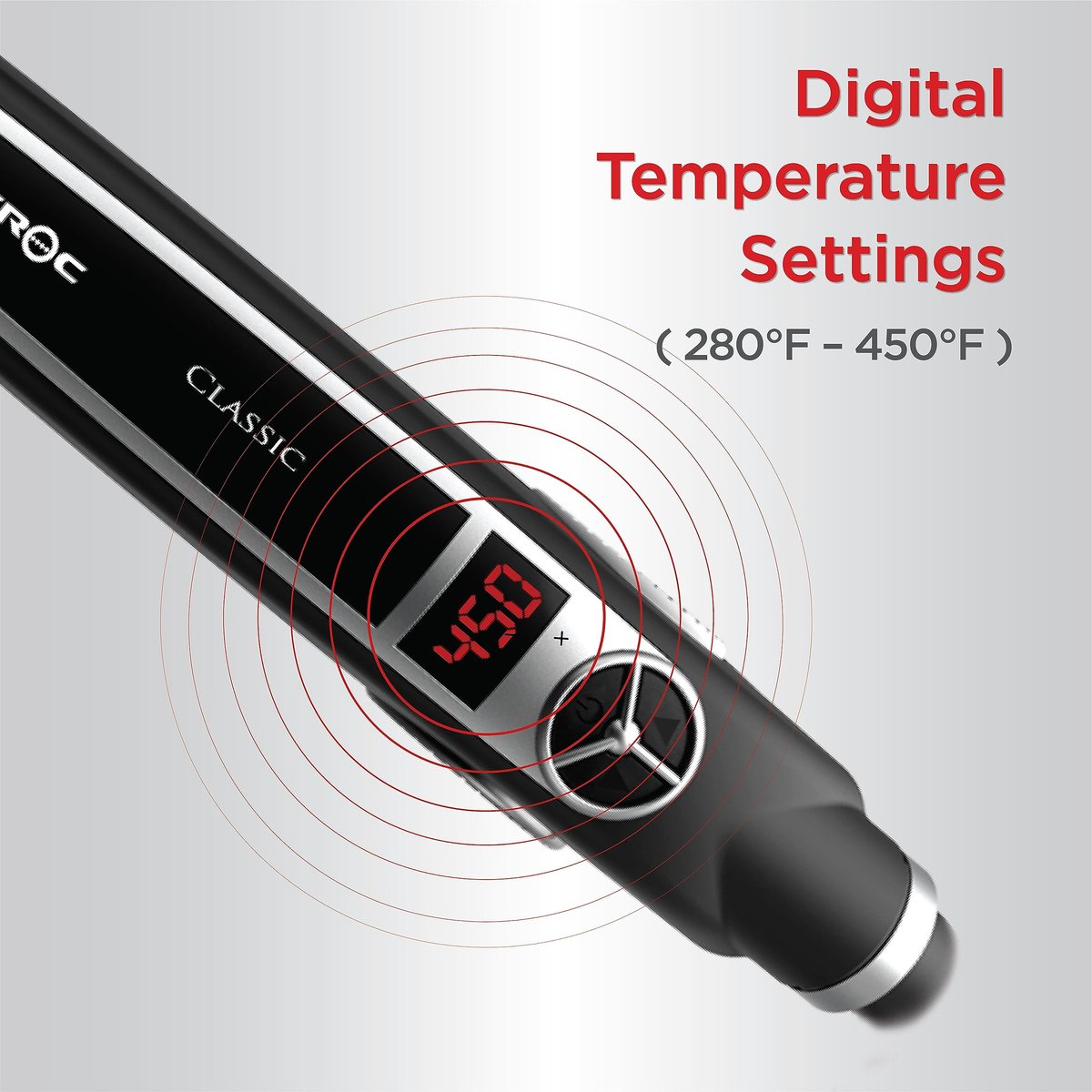 Croc Classic Silver Titanium Flat Iron Hair Straightener | 1.5 Inch Professional Straightening Iron Avelisse