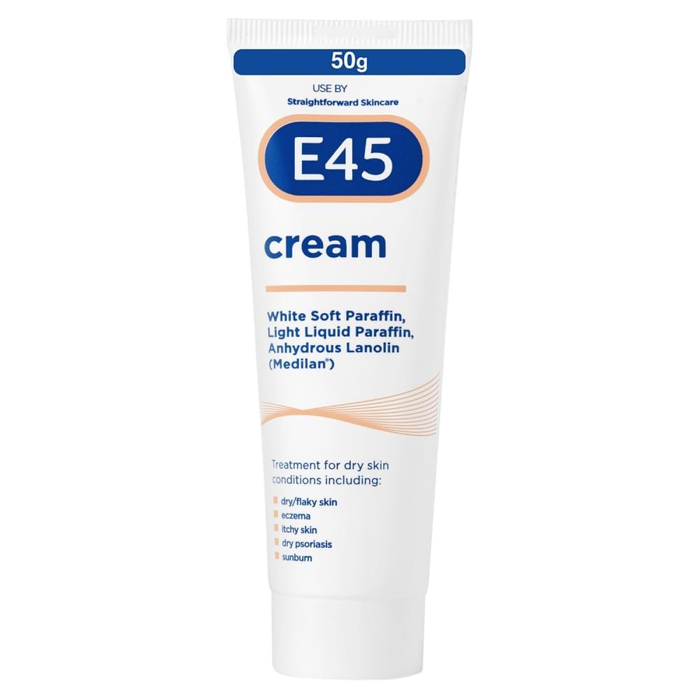 E45 Cream 50g - Dermatological Moisturizer for Dry Skin & Eczema - görsel 1