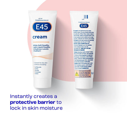 E45 Cream 50g - Dermatological Moisturizer for Dry Skin & Eczema