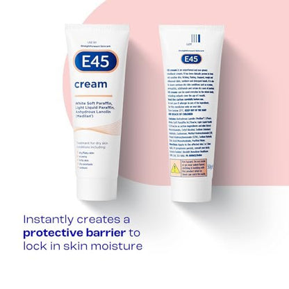E45 Cream 50g - Dermatological Moisturizer for Dry Skin & Eczema