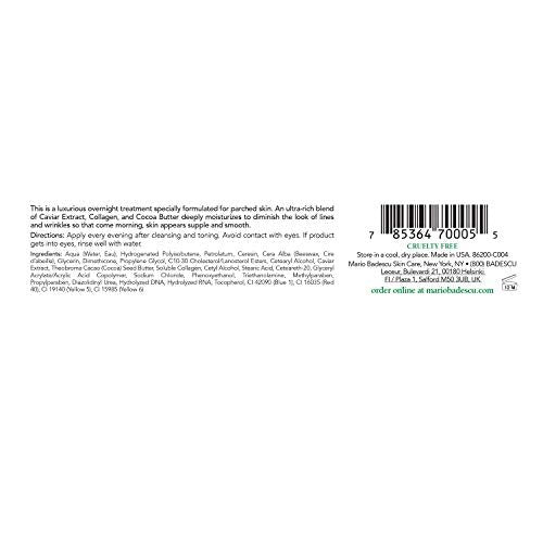 Mario Badescu Caviar Night Cream - Ultra-Rich Anti-Aging Face Cream with Caviar Extract & Elastin for Dry or Sensitive Skin, 1 oz Avelisse