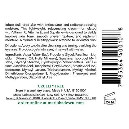 Mario Badescu Hydro Face Moisturizer with Vitamin C - Lightweight Facial Cream for Combination & Sensitive Skin, 2 Fl Oz Avelisse