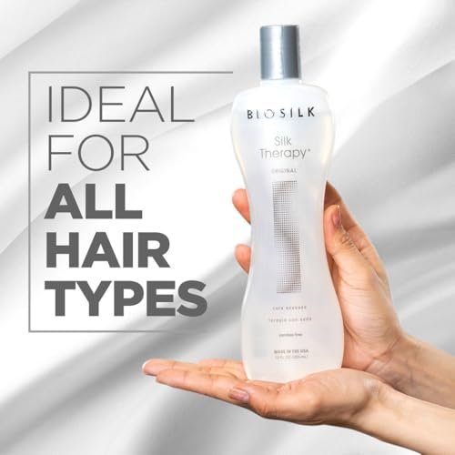 BioSilk Silk Therapy Original Leave-In Hair Treatment – 12 oz, Sulfate-Free & Paraben-Free Avelisse