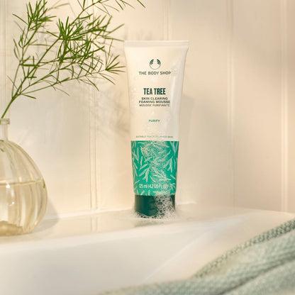 The Body Shop Tea Tree Skin Clearing Foaming Cleanser – Purifying Face Wash for Oily & Blemished Skin – Vegan – 4.2 Fl Oz Avelisse