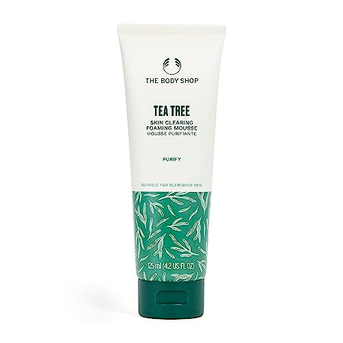 The Body Shop Tea Tree Skin Clearing Foaming Cleanser – Purifying Face Wash for Oily & Blemished Skin – Vegan – 4.2 Fl Oz Avelisse