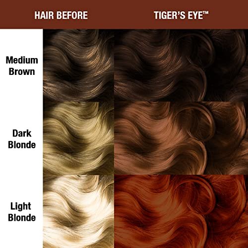 MANIC PANIC Tiger's Eye Semi-Permanent Hair Dye - Rich Copper Ginger with Red Undertones - Vegan & Cruelty-Free, 4oz Avelisse