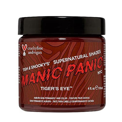 MANIC PANIC Tiger's Eye Semi-Permanent Hair Dye - Rich Copper Ginger with Red Undertones - Vegan & Cruelty-Free, 4oz Avelisse