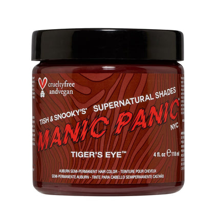 MANIC PANIC Tiger's Eye Semi-Permanent Hair Dye - Rich Copper Ginger with Red Undertones - Vegan & Cruelty-Free, 4oz Avelisse